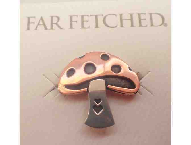 Whimsy Mushroom Pin - from Far Fetched, fair-trade artisan jewelry