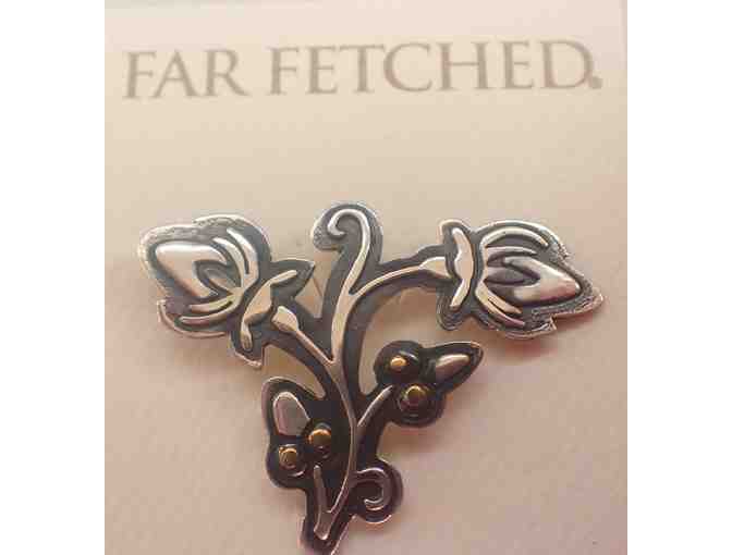 DOUBLE-THISTLE PIN from Far Fetched, fair-trade artisan jewelry