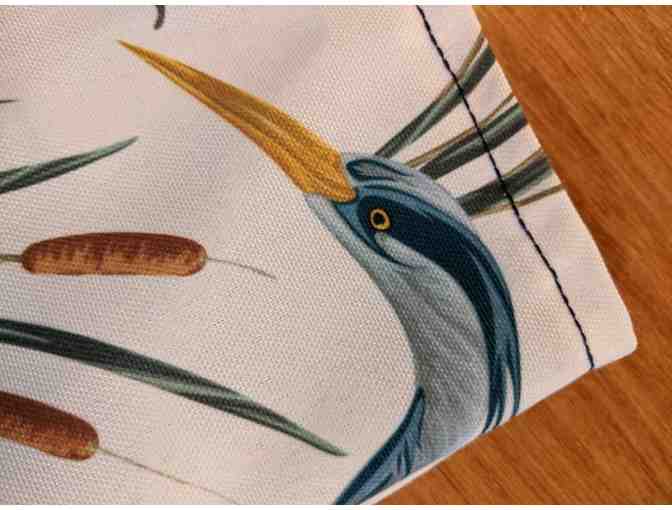 Clothing: Fashion Bag, Blue Heron by Kathi Moore