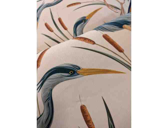 Home: Two Blue Heron Pillows by Kathi Moore.