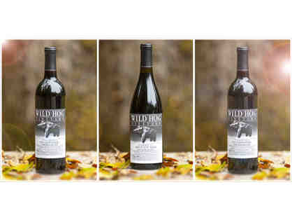 2015 Wild Hog Zinfandel (2 bottles) and 2015 Wild Hog Pinot Noir (one bottle)