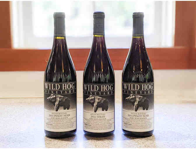 Wild Hog 2014 Pinot Noir (2 bottles) 2016 Syrah (1 bottle) - Photo 1