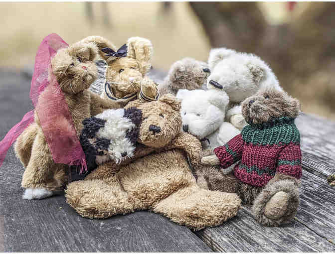 A family of Boyd's Bears... with their pet rabbit and cat. - Photo 1