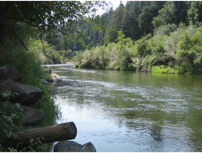 A Burke's Canoe adventure for Two Canoes (up to 8 people) on the lower Russian River