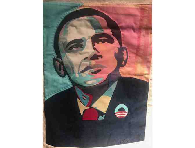 Fabric Portrait of Barack Obama