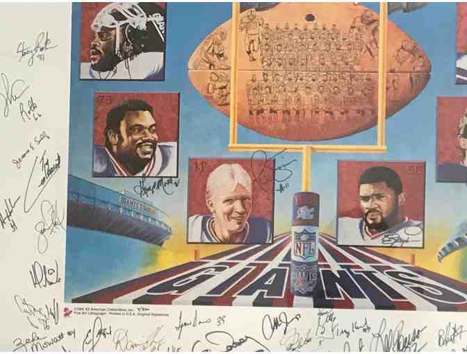 NY Giants signed Lithograph