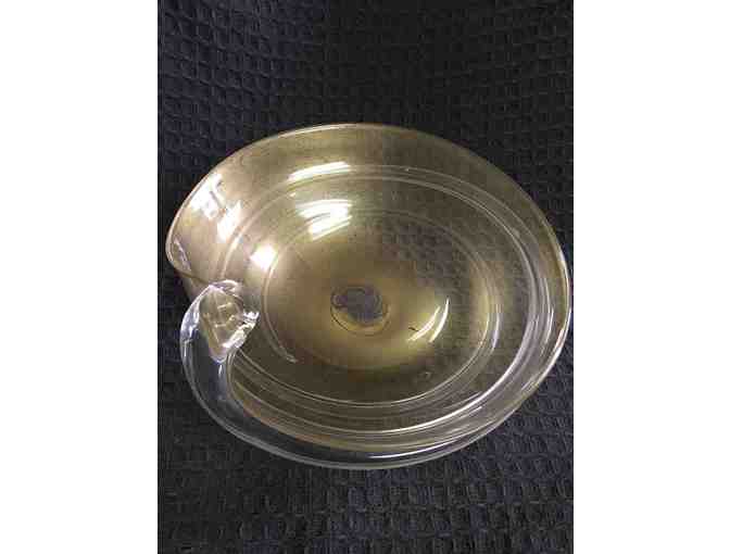 Venetian Glass Centerpiece Bowl with Gold Leaf