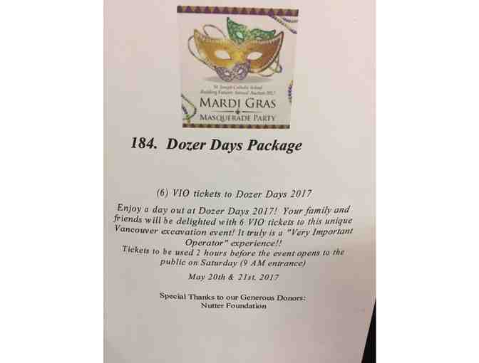 Dozer Days Package for 6