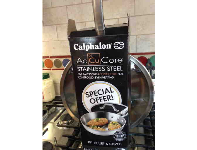 Calphalon ACCUCORE 10' Stainless Steel Skillet & Cover