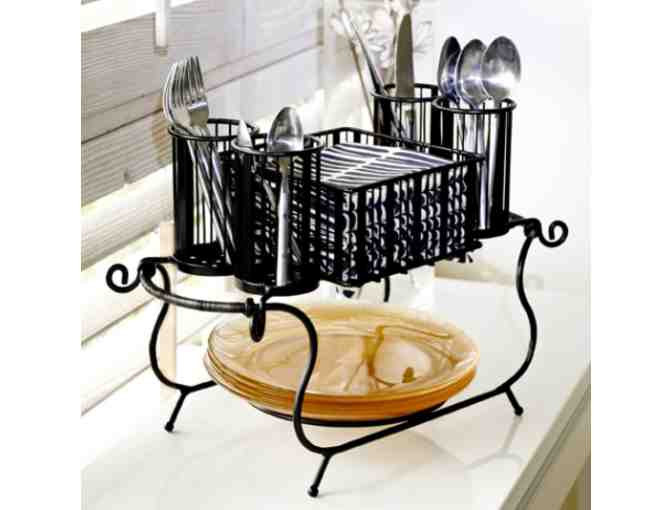 Delaware Stackable Buffet Caddy with Antiqued Black Finish (plates not included)