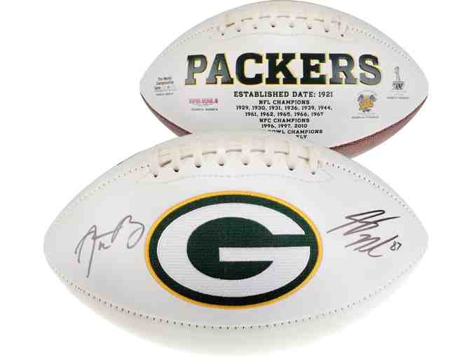 Green Bay Packers Aaron Rodgers & Jordy Nelson Autographed Football