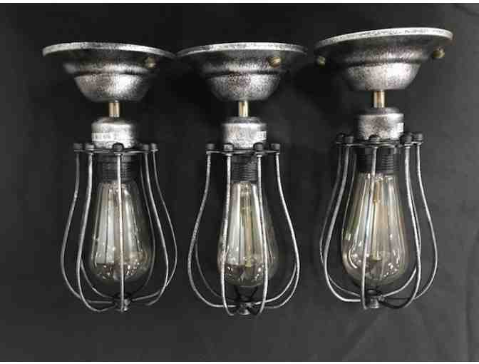 3 Pack of Mounted Edison Light Fixtures