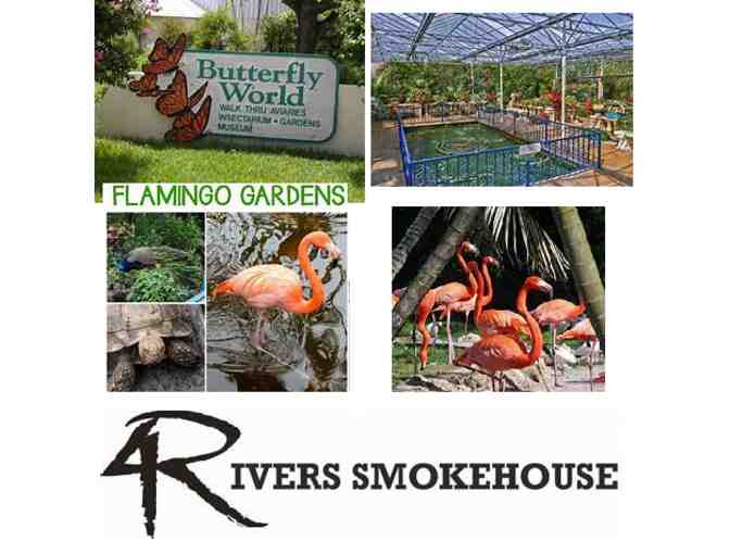 2 Tickets to Butterfly World, Flamingo Gardens PLUS Dinner for 2 at 4 Rivers Smokehouse