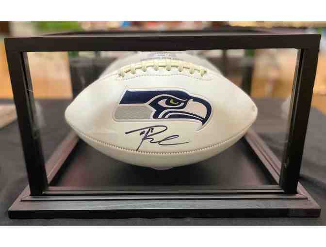 Seattle Seahawks #3 - Russell Wilson - Autographed Football with Display Case
