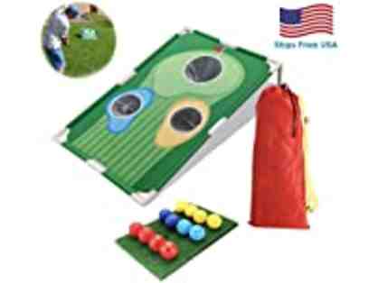 Backyard Game Time!-2 great games-Golf Corn Hole & Table Tennis Anywhere