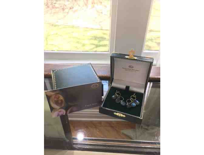 18K Gold Labradorite Earrings