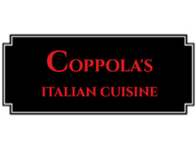Dinner for two at Coppola's Italian Cuisine