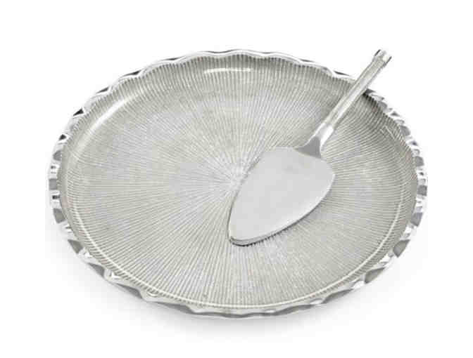 Simplydesignz Modern Metals  Decorative Bowl and Fluted Serving Set