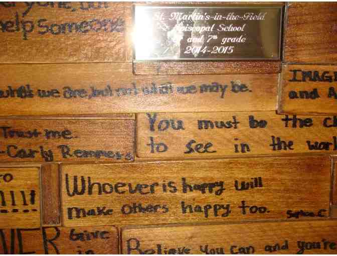 Inspirational Quote Mirror 6th & 7th Grades' Class Project