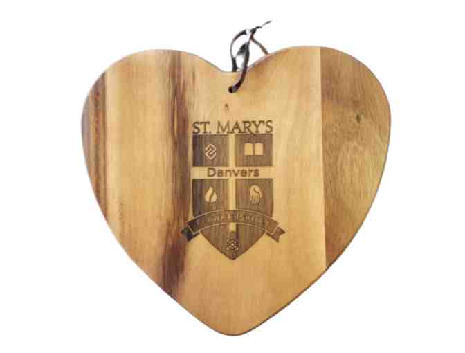 St. Mary's Engraved Wooden Heart Board, Instant Wine Cellar and Electric Wine Opener - Photo 1