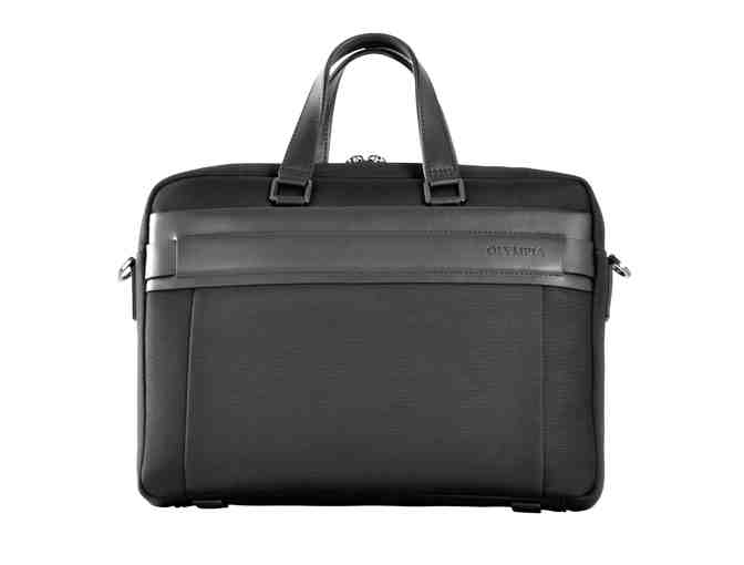 Business Case Ballistic Nylon with Leather Gray - Photo 1