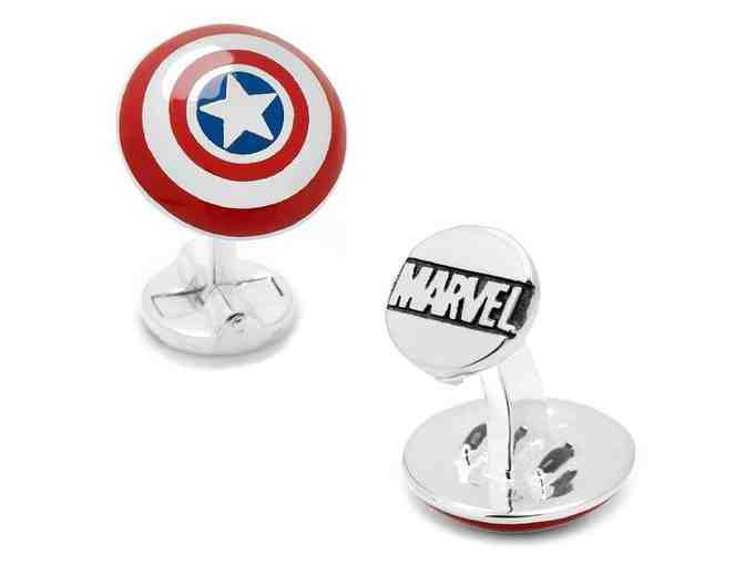 3D Captain America Shield Cufflinks - Photo 1