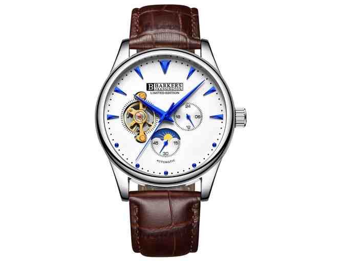 Barkers of Kennsington Automatic Watch with High Grade Tobacco Brown Leather - Photo 1