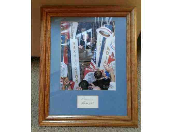 1960 Norman Rockwell JFK Democratic Convention Autographed Piece - Photo 1