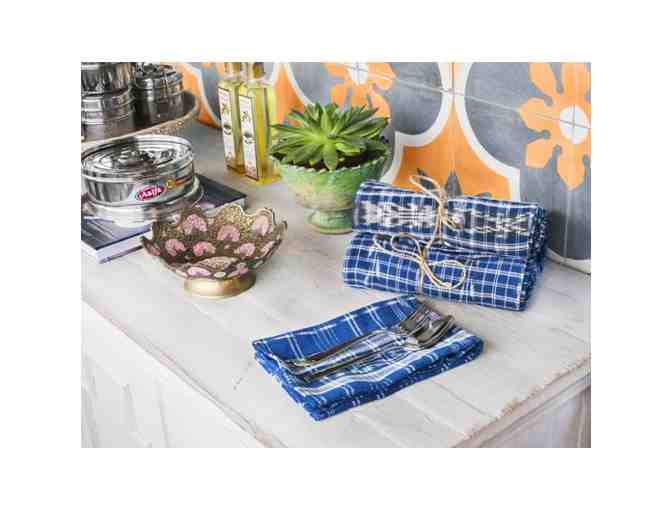 Vintage Indigo Napkins - Three Sets of Four - Photo 1