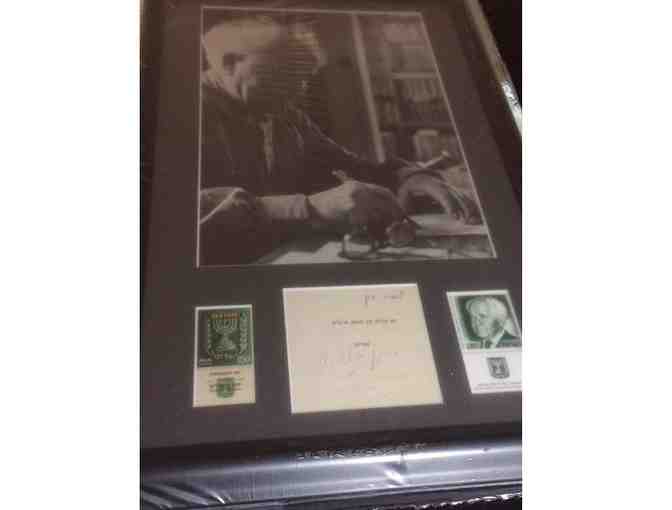 David Ben Gurion Autographed Display - Photo 1