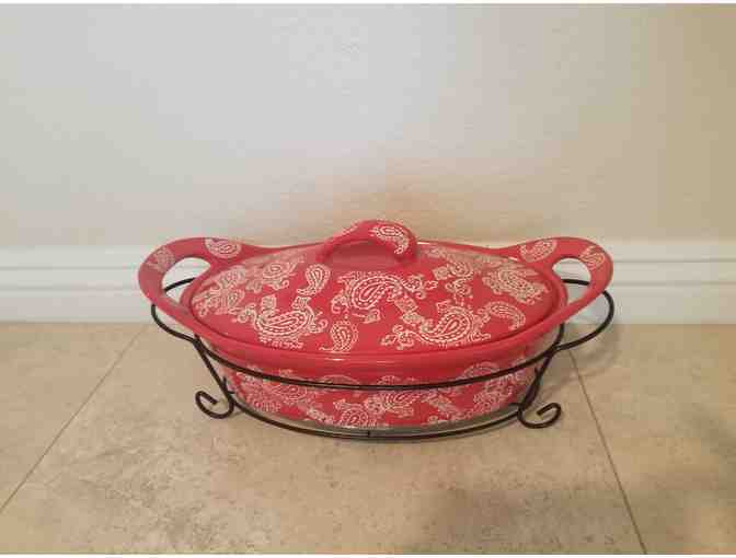 Temp-tations Vintage Paisley Oval Oven-to-Table dish