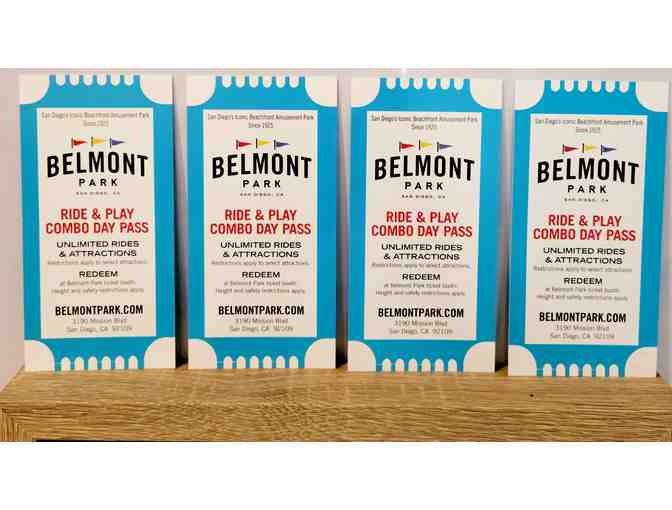 Belmont Park - Four (4) Ride & Play Combo Day Passes