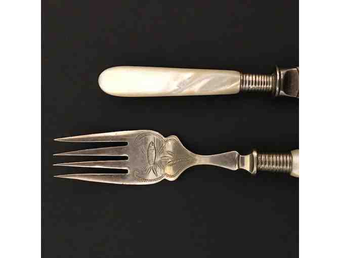 Silver & Pearl Fork and Knife - Set of 6