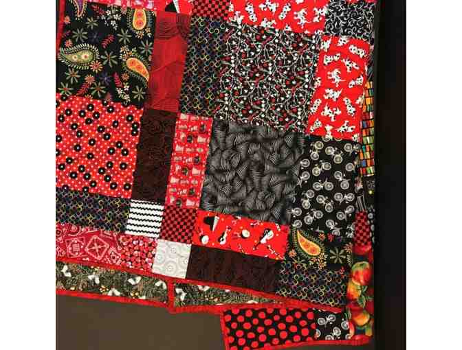 Handmade Quilt in Reds