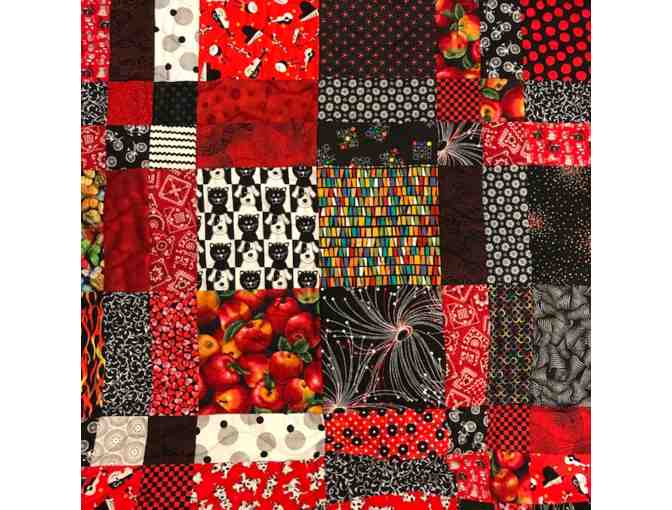 Handmade Quilt in Reds