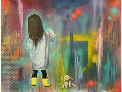 Signed "Innocence Lost" by Graffiti Artist Risk Graval