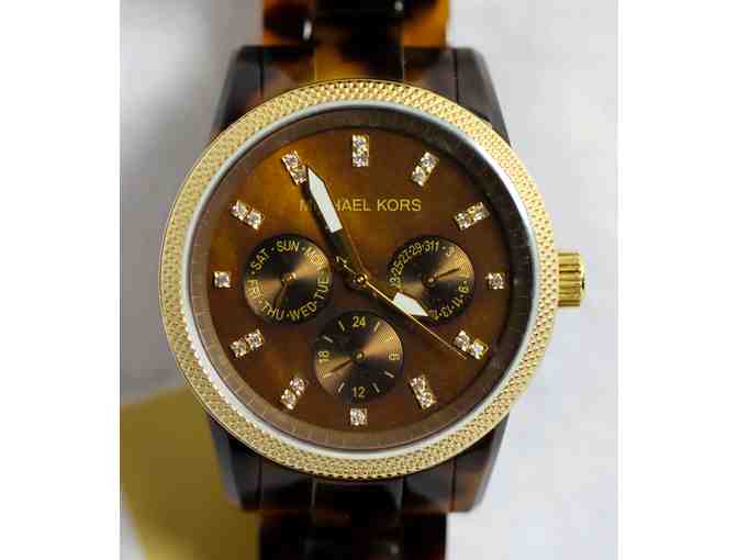 Michael Kors Women's Watch with a Tortoiseshell Band