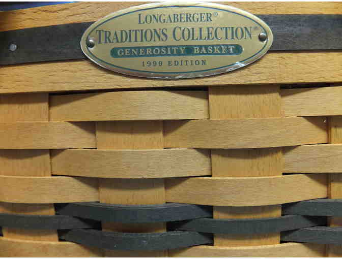 Longaberger Basket with Green Plaid Liner