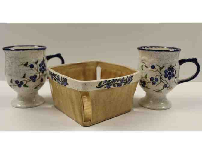Blueberry Mug and Basket Set