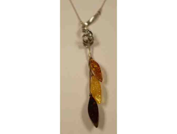 Amber Charm Necklace and Earring Set