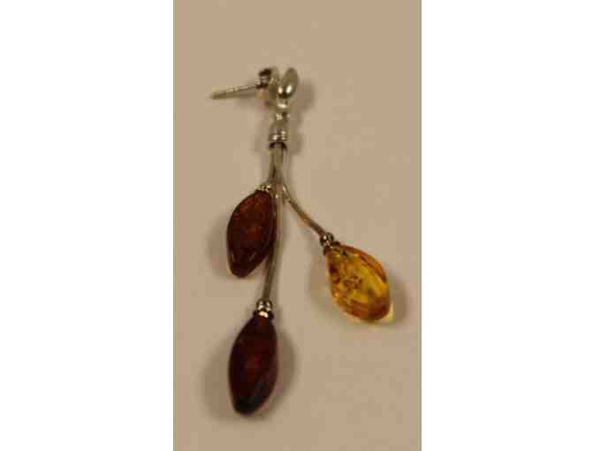 Amber Charm Necklace and Earring Set
