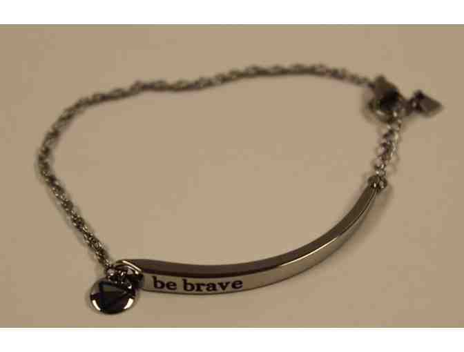 'Be Brave' Sterling Silver Bracelet