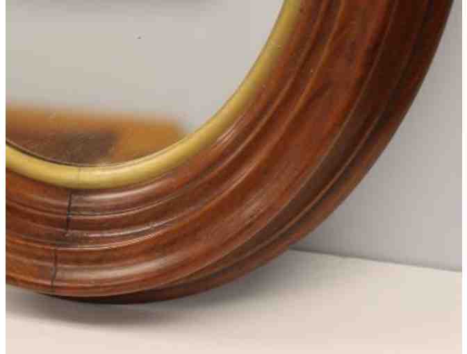 Antique Wooden Mirror (round)