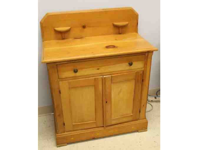 Antique Commode with Drawer and Cabinet