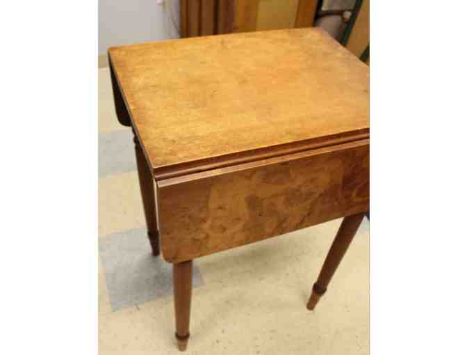 Antique Wooden Side Table with Side Leaves