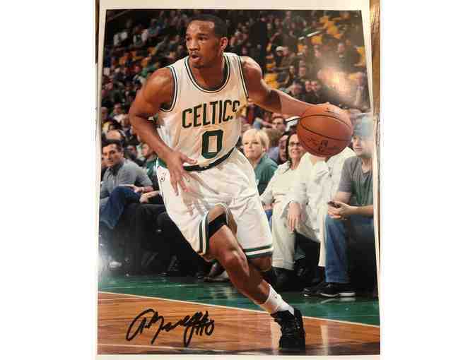 Autographed Avery Bradley Mini Basketball and Picture (2014-2015 season)