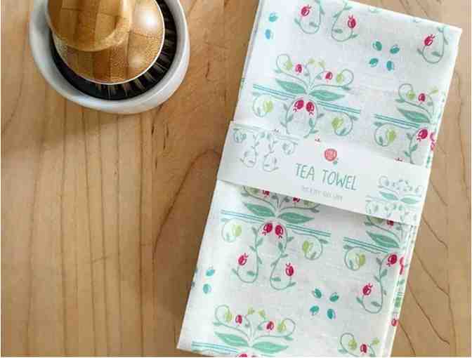 100% linen tea towel from Lola Arts