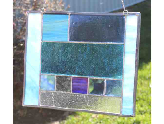 Handmade Stained Glass in shades of blue