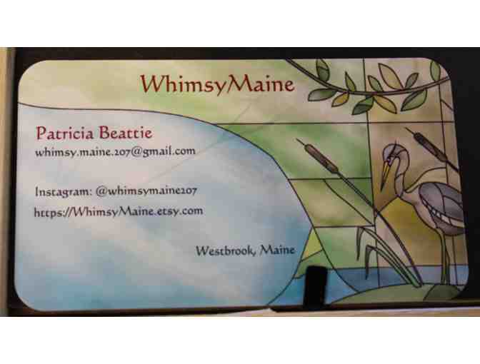 Two handmade Seaglass pictures from Whimsy Maine