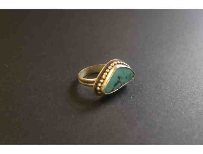 Handmade Sonoran Gold Turquoise Ring
